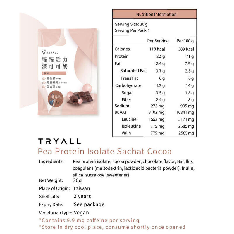 Vegan Functional Pea Protein Isolate Sachet (15 packs) - Sesame Milk