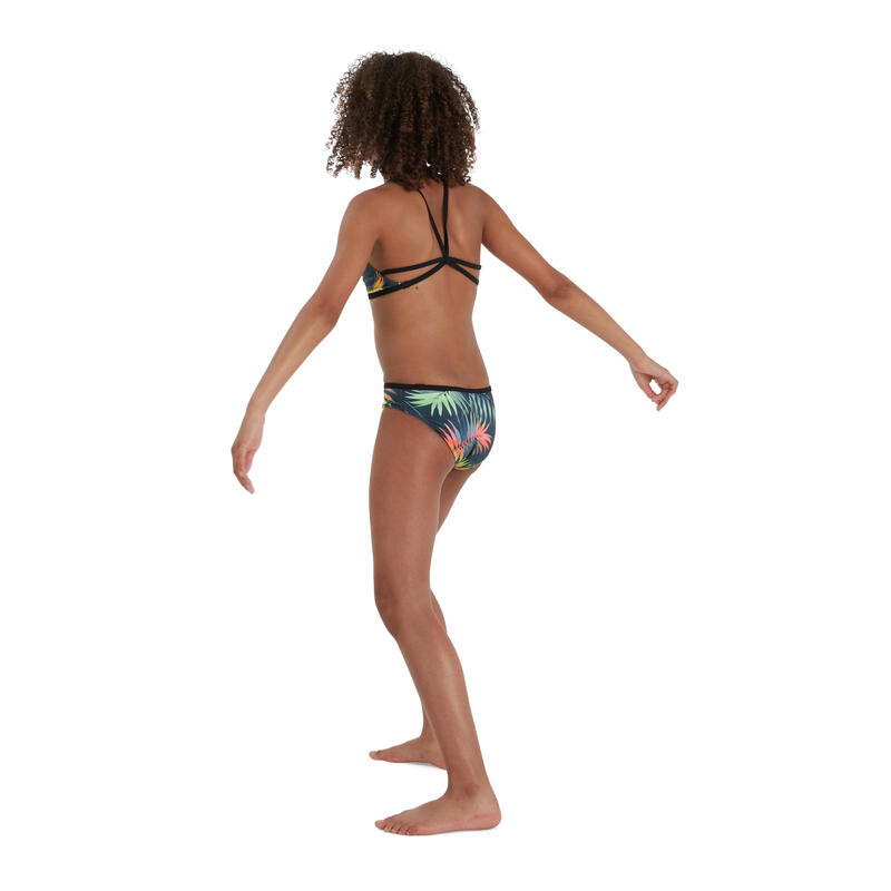 ECO ENDURABRITE 小童 (6-14 歲) 異國葉子印花 分體泳衣 - 綠色