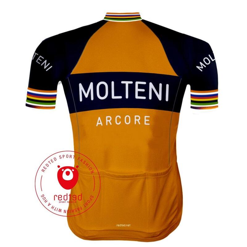 Camiseta ciclista retro Molteni naranja - RedTed