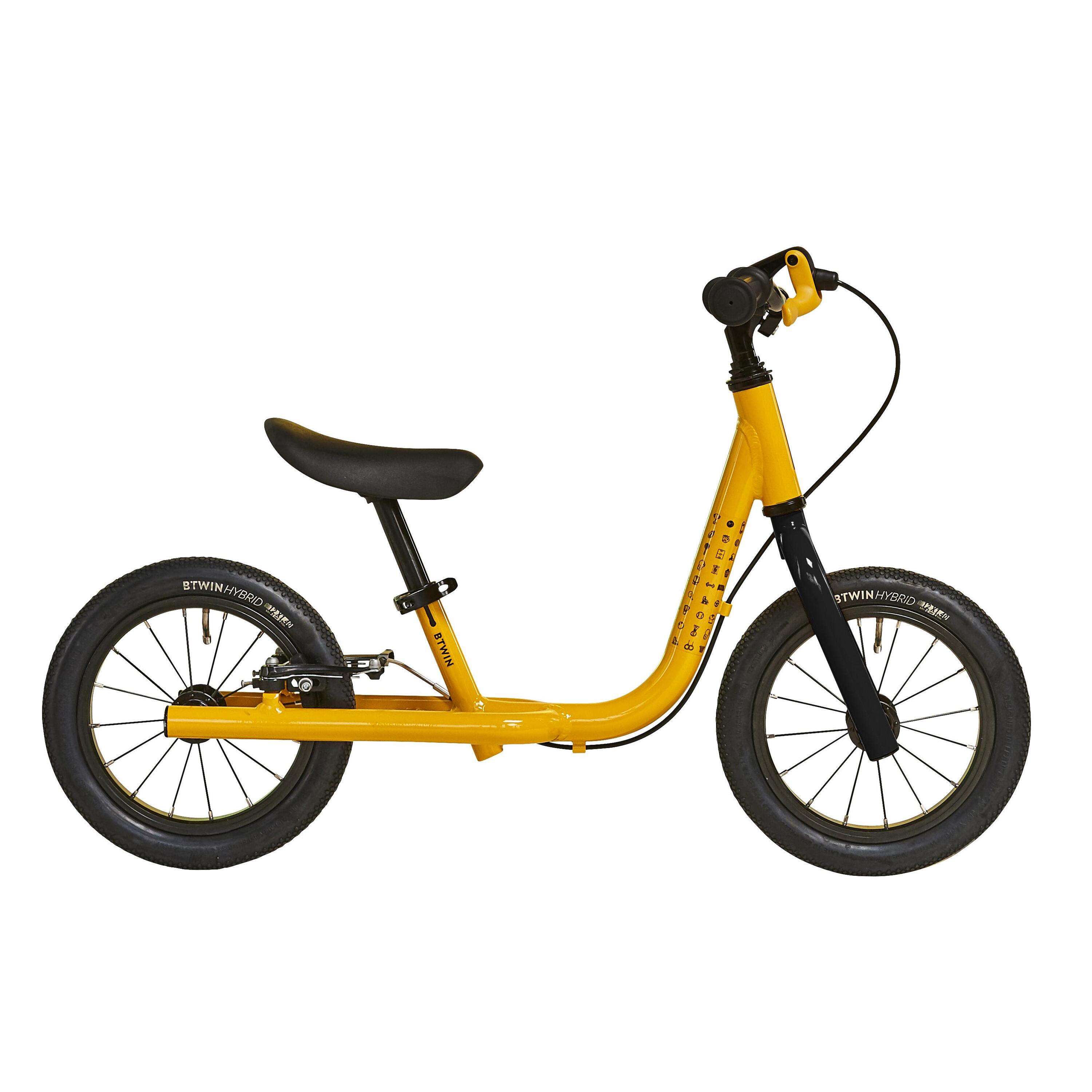 BTWIN Seconde vie - DRAISIENNE ENFANT 12 POUCES ALU RUNRIDE 900 ALU JAUNE - TRÈS BON