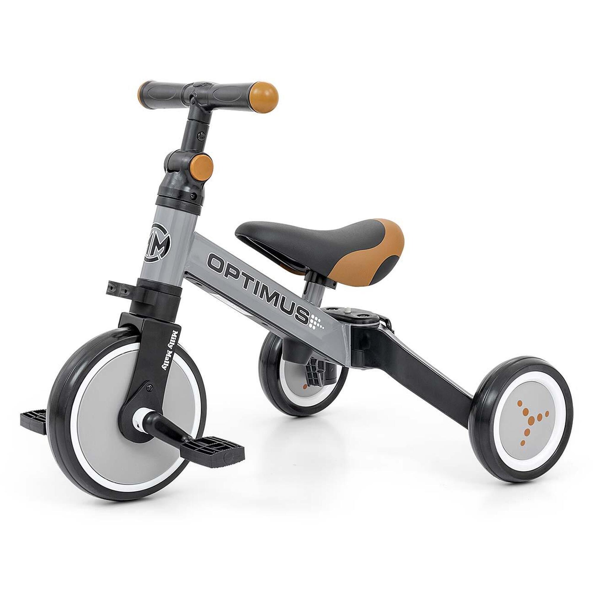Milly Mally Rowerek 3w1 Optimus Grey