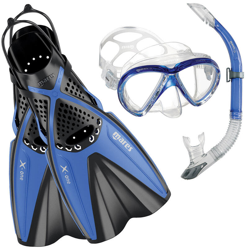 Set snorkeling Mares AQ - X-ONE MAREA, Albastru, M-L