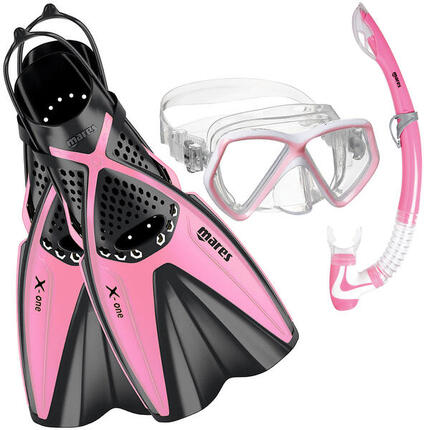 Mares X-One Pirate Junior snorkelset - blauw - maat M-G