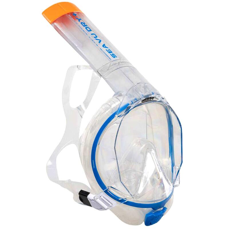 Masca full face snorkeling Mares AQ - SEA VU DRY Clear, Albastru, S-M