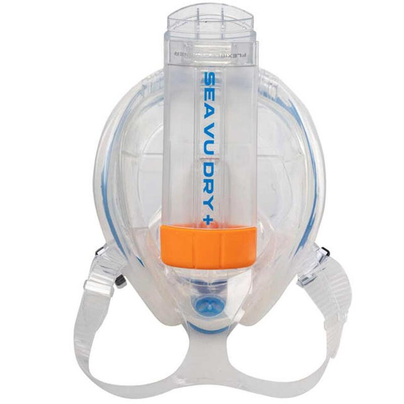 Masca full face snorkeling Mares AQ - SEA VU DRY Clear, Albastru, S-M