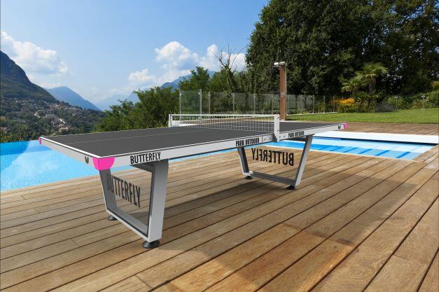Butterfly Park Outdoor Table Tennis Table - Grey 4/4