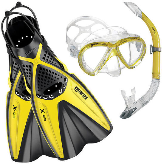 Set da immersione Mares X-One Marea maschera + boccaglio + pinne