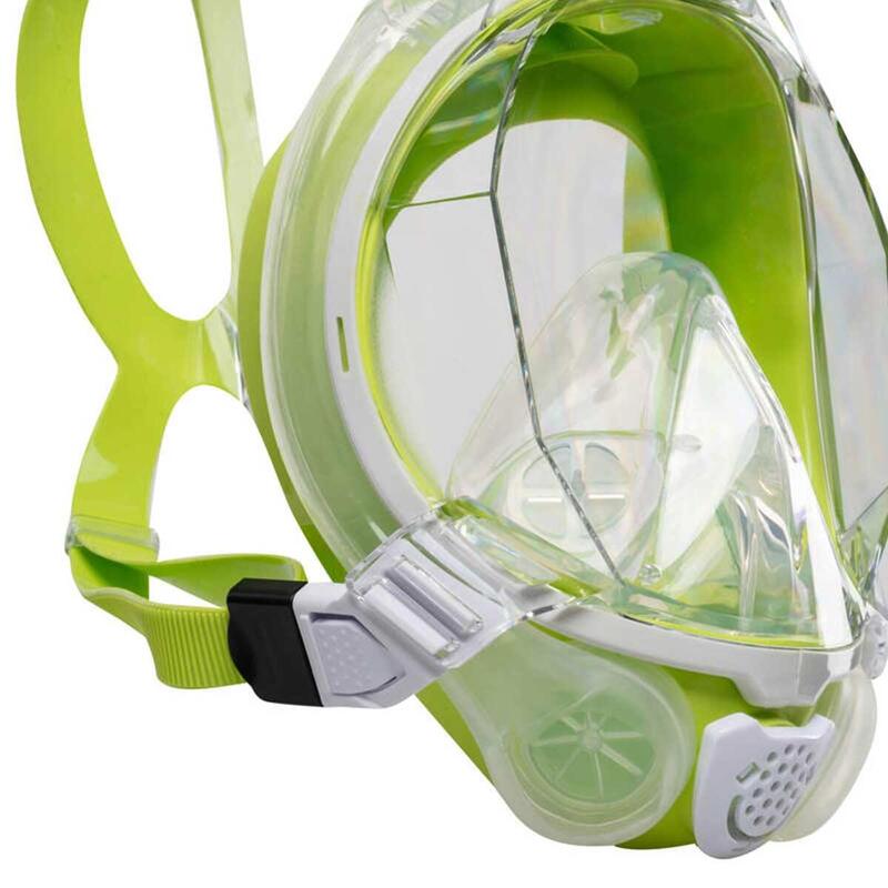 Masca full face snorkeling Mares AQ - SEA VU DRY Lime, Alb, S-M