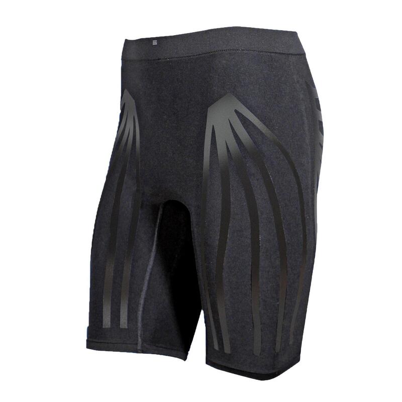 pantaloni scurți ciclism Bărbați fitness Cardio Kinesio Interne Negru