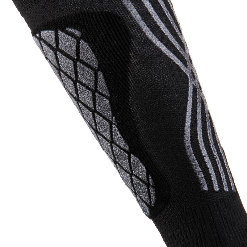 Crosstraining sokken Volwassen gym polka dots Scheen kuitbescherming Zwart