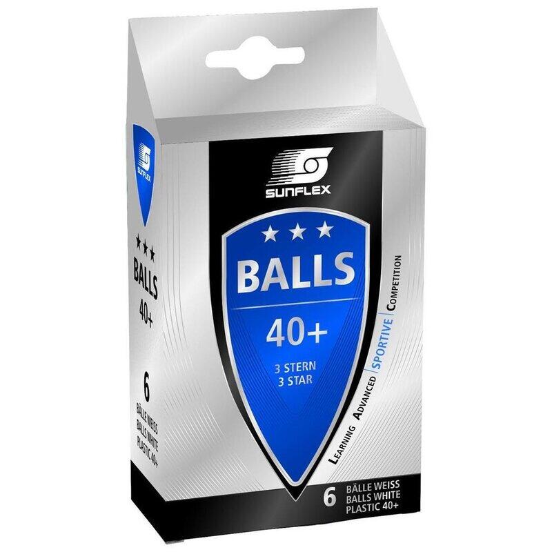 Piłeczki do tenisa stołowego SUNFLEX 3-Star Balls 6 szt. białe 23603 1/1