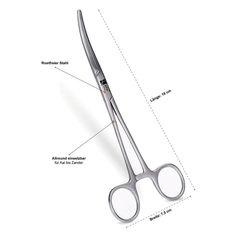 Teleskop-Kescher Gummiert 210cm & Haken-Lösezange im Set