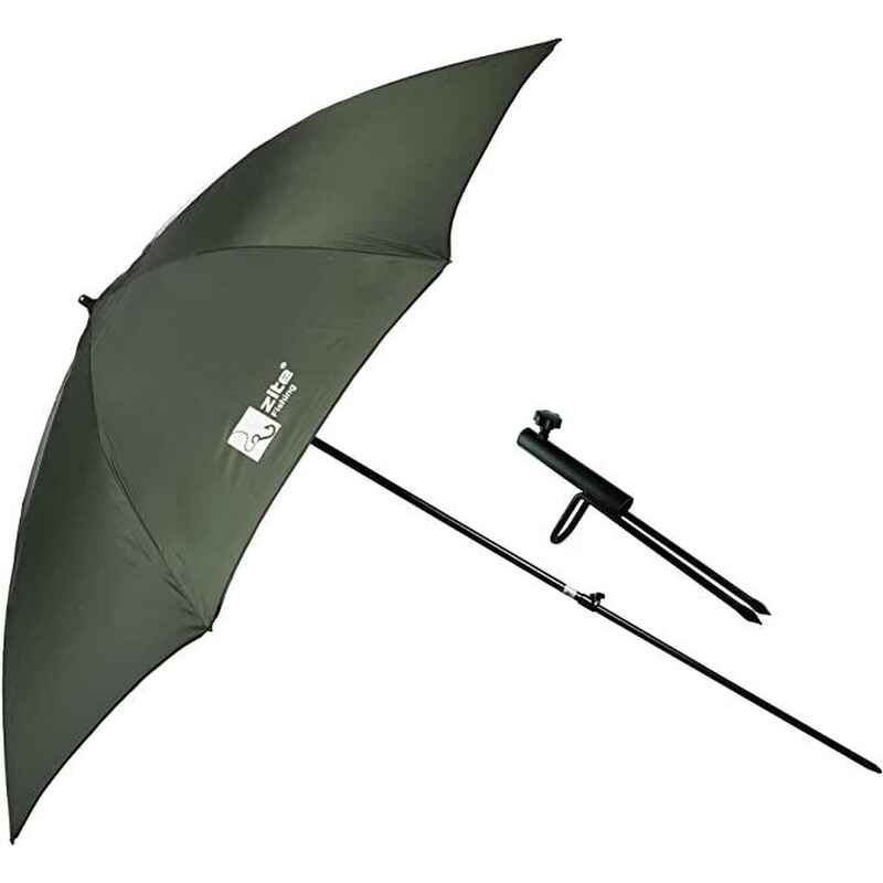 250D Anglerschirm-Set - Angelschirm 250cm und Schirmstütze