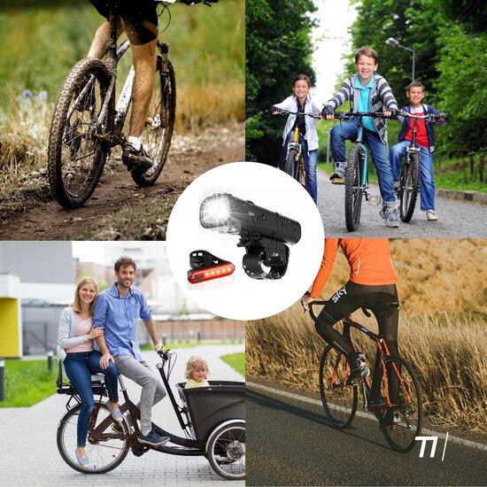 Zestaw oświetlenia rowerowego Tikkens