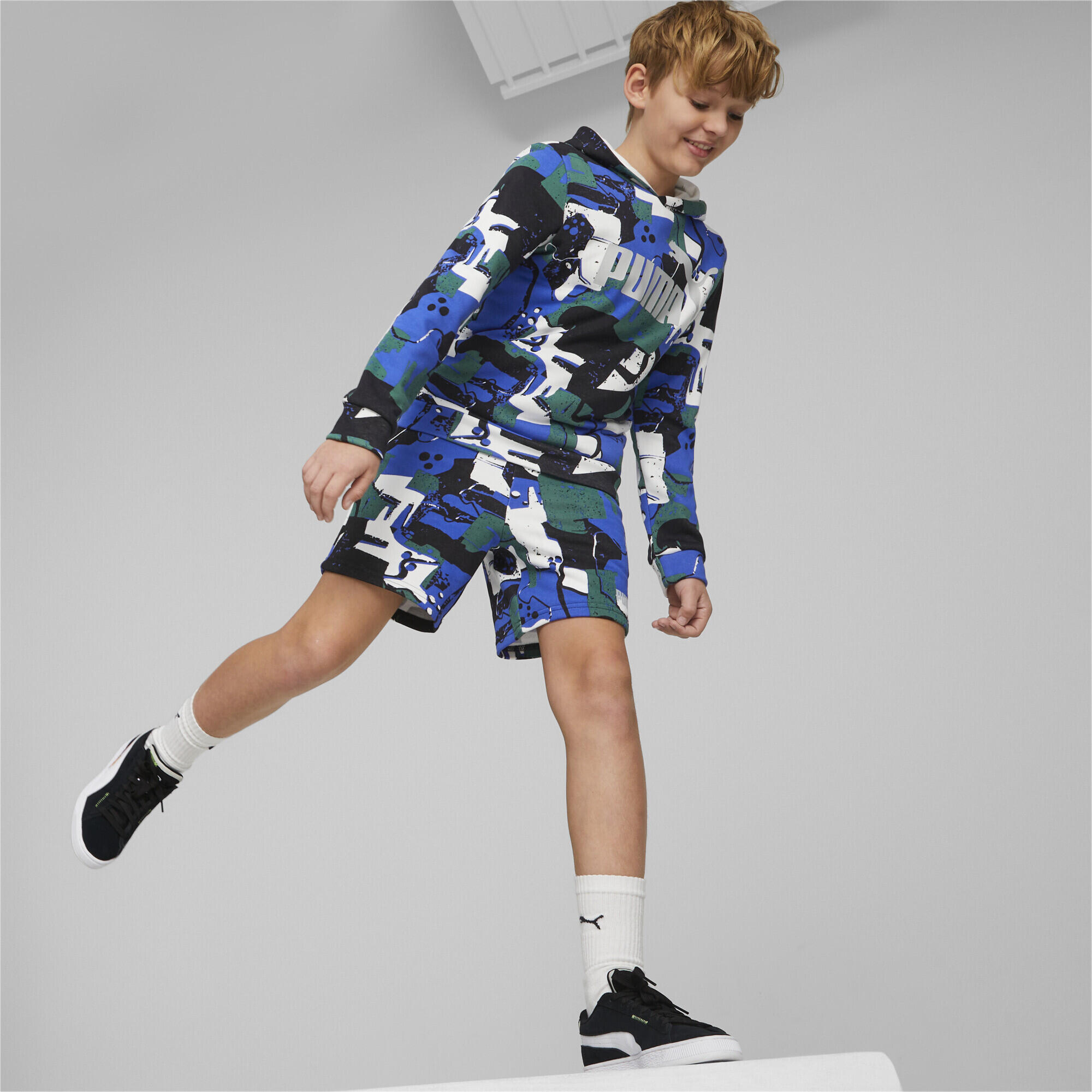 Felpa con cappuccio Essentials+ Street Art Printed per ragazzo PUMA 3/6