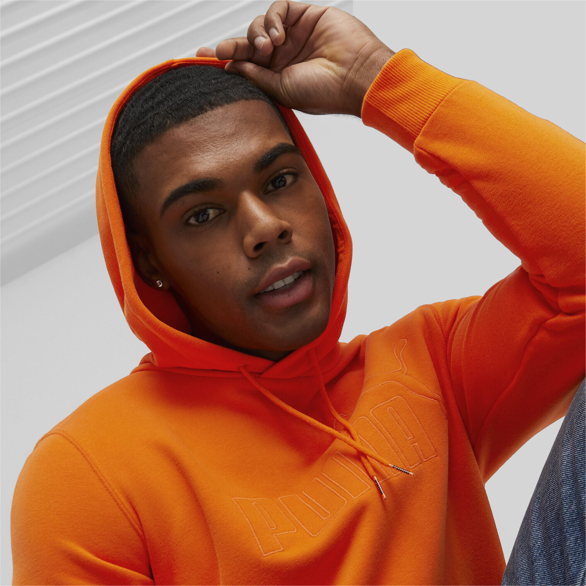 Felpa con cappuccio Essentials+ da uomo PUMA Cayenne Pepper Orange 4/6