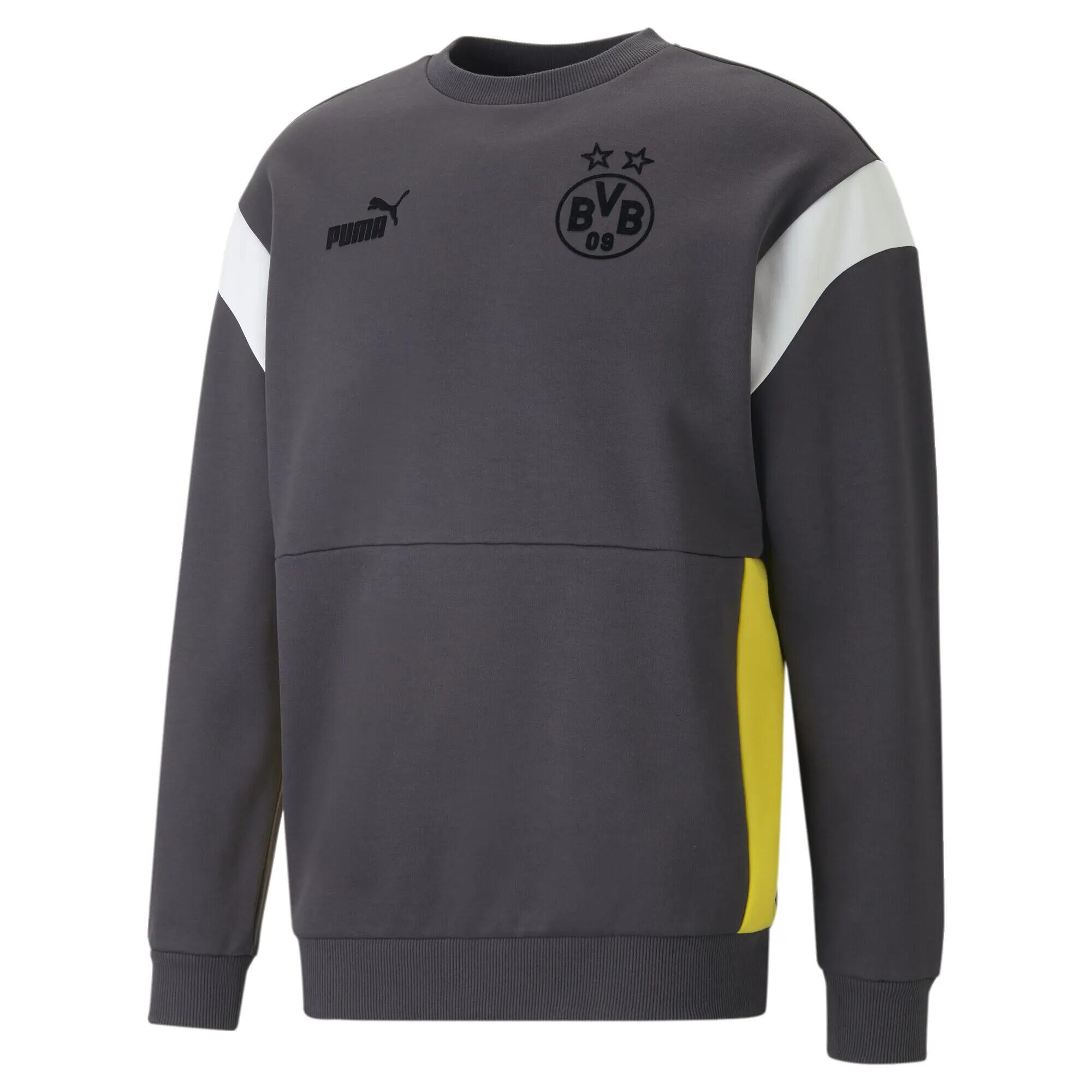 Borussia Dortmund ftblArchive Sweatshirt Herren PUMA Flat Dark Gray Cyber Yellow