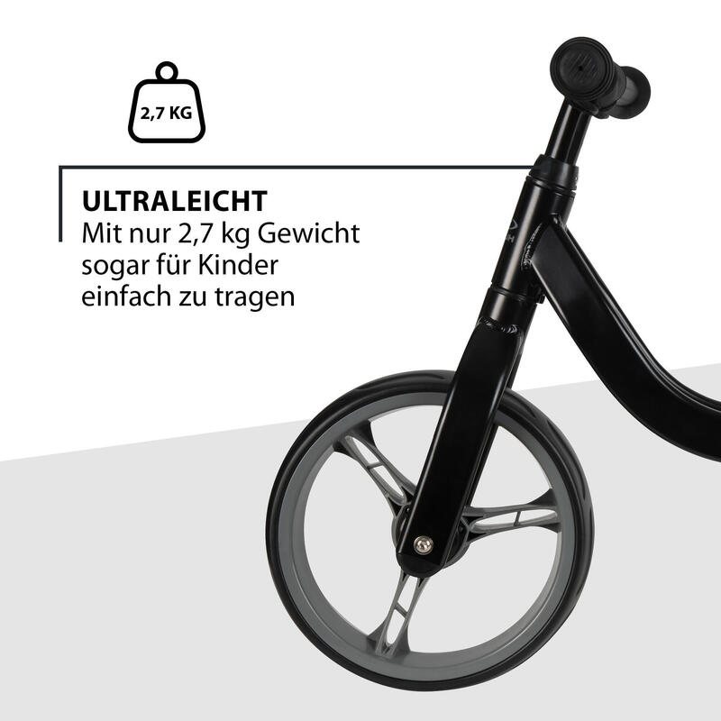 HUDORA Balance bike Ultralight Alluminio nero