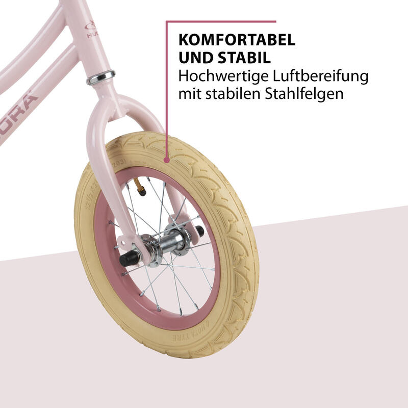 HUDORA Loopfiets Retro meisje roze