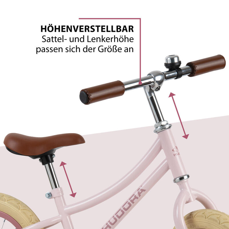 HUDORA Loopfiets Retro meisje roze