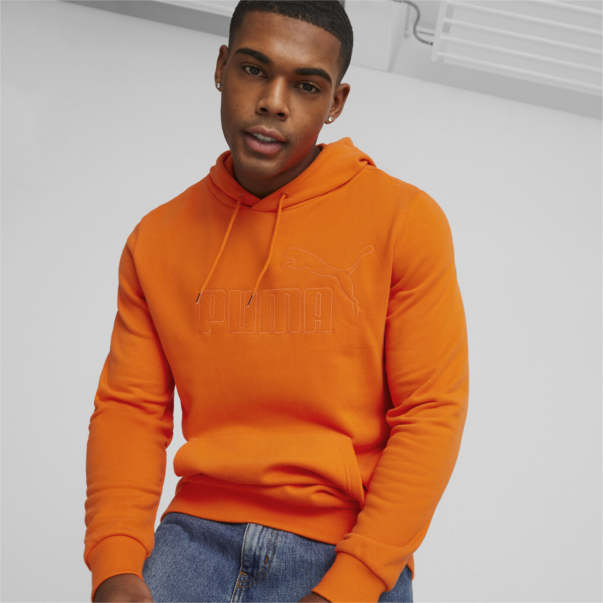 Felpa con cappuccio Essentials+ da uomo PUMA Cayenne Pepper Orange 2/6
