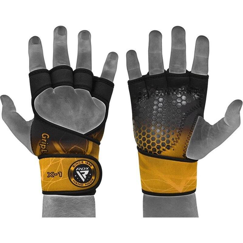 X1 Fitness-Handschuhe - Mit offenen Fingerspitzen - Mit langem Riemen - Unisex