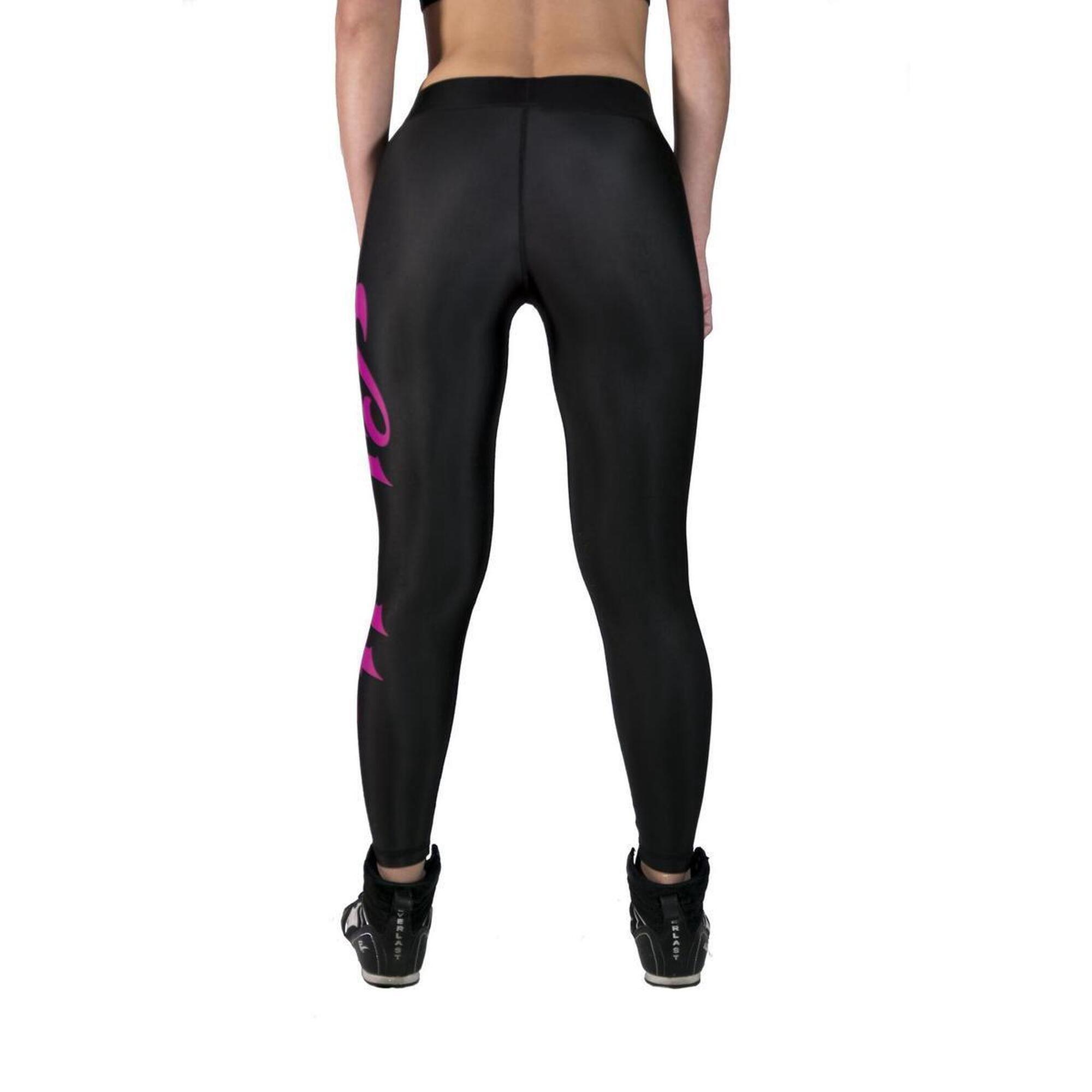 Gladts-Legging met Top- Zwart met Roze letters