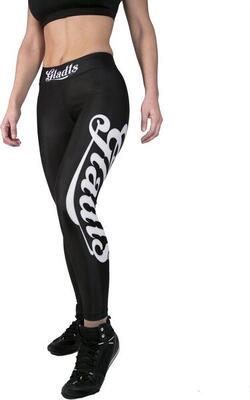Gladts-legging met top-zwart/rood