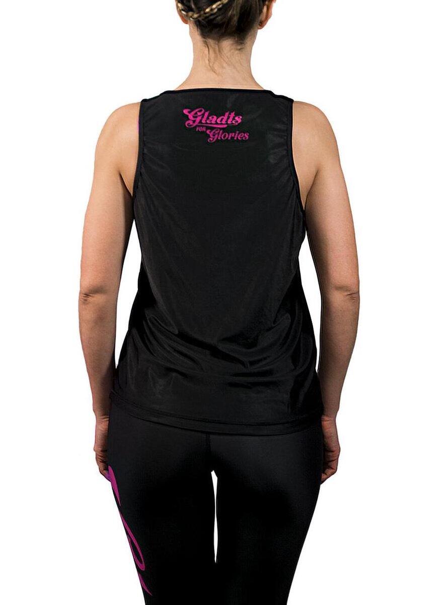 Gladts-Legging met Top-Zwart/Roze 4/4