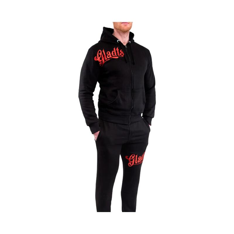 Gladts-Joggingsuit-Survêtement-Noir/Rouge