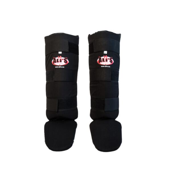Ali's Shin Guards Martial Arts Kickboxing Black