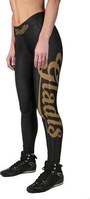 Gladts-legging met top-zwart/rood