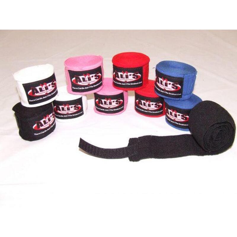 Ali's Fightgear-Noir Couleur-460cm-Bandages Pour Boxe Kickboxing