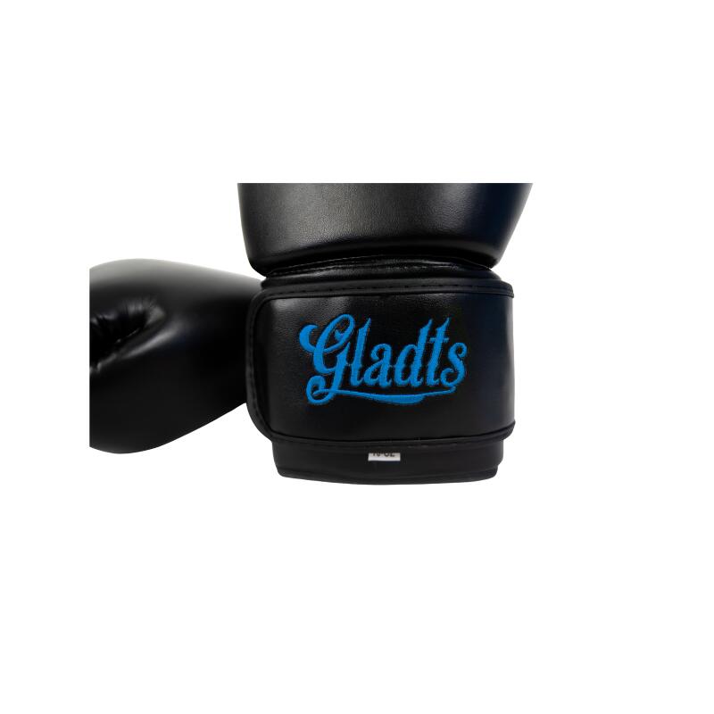 Gants de boxe classiques Gladts - Noir/Bleu 4/4