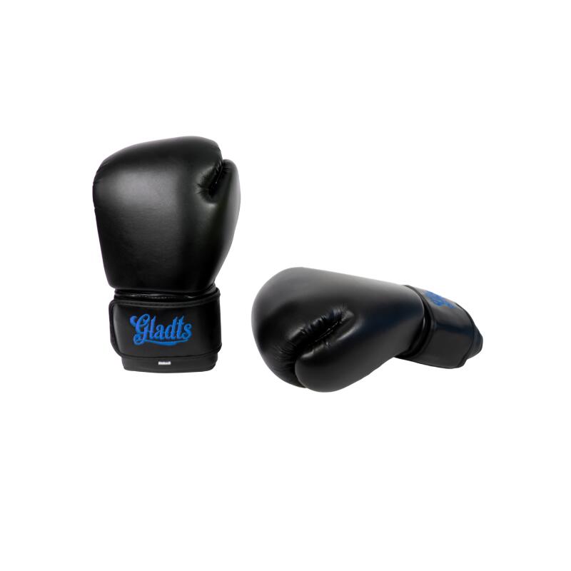 Gants de boxe classiques Gladts - Noir/Bleu 3/4