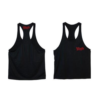 Gladts haltershirts tank top heren zwart/rood