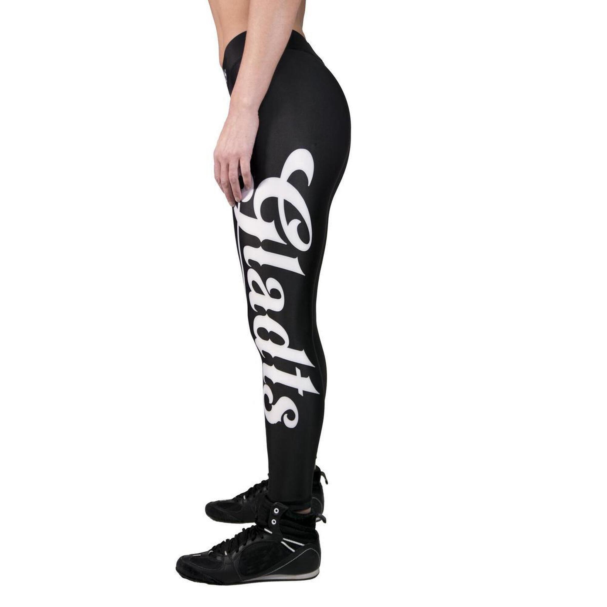 Gladts-Legging met Top- Zwart met Witte letters