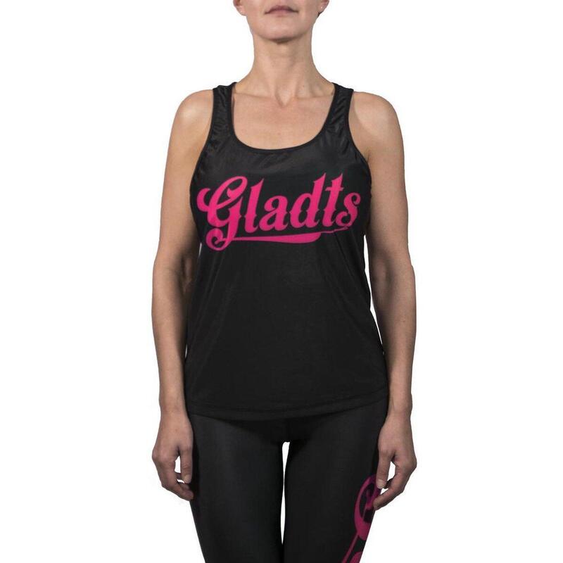 Gladts-Legging met Top-Zwart/Roze