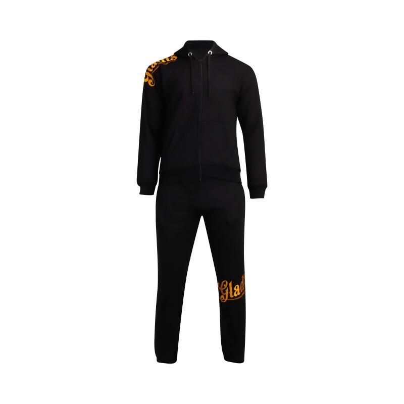 Gladts-Joggingpak-Trainingspak-Zwart/Goud