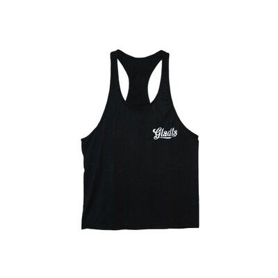 Gladts haltershirts tank top heren zwart/rood