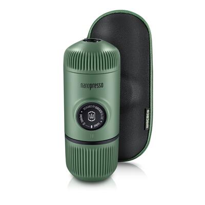 Nanopresso GR Lava Rot tragbare Espressomaschine mit Hard Case