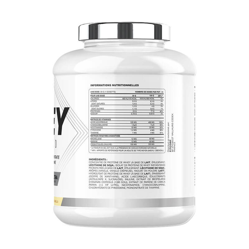 100% WHEY PROTEINE ADVANCED (2kg) | Vanille Crémeuse