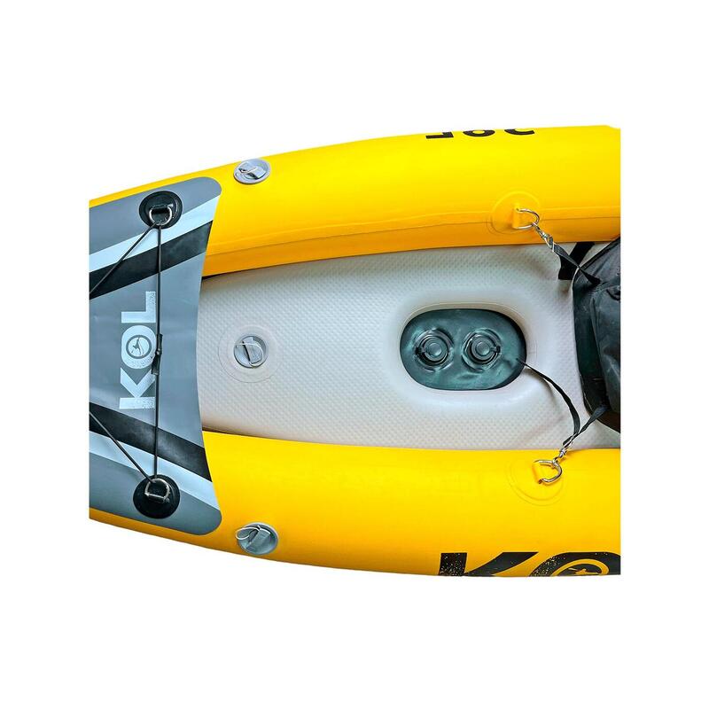 Kayak Doble Hinchable Hybrid 385 Yellow con suelo Drop-Stitch