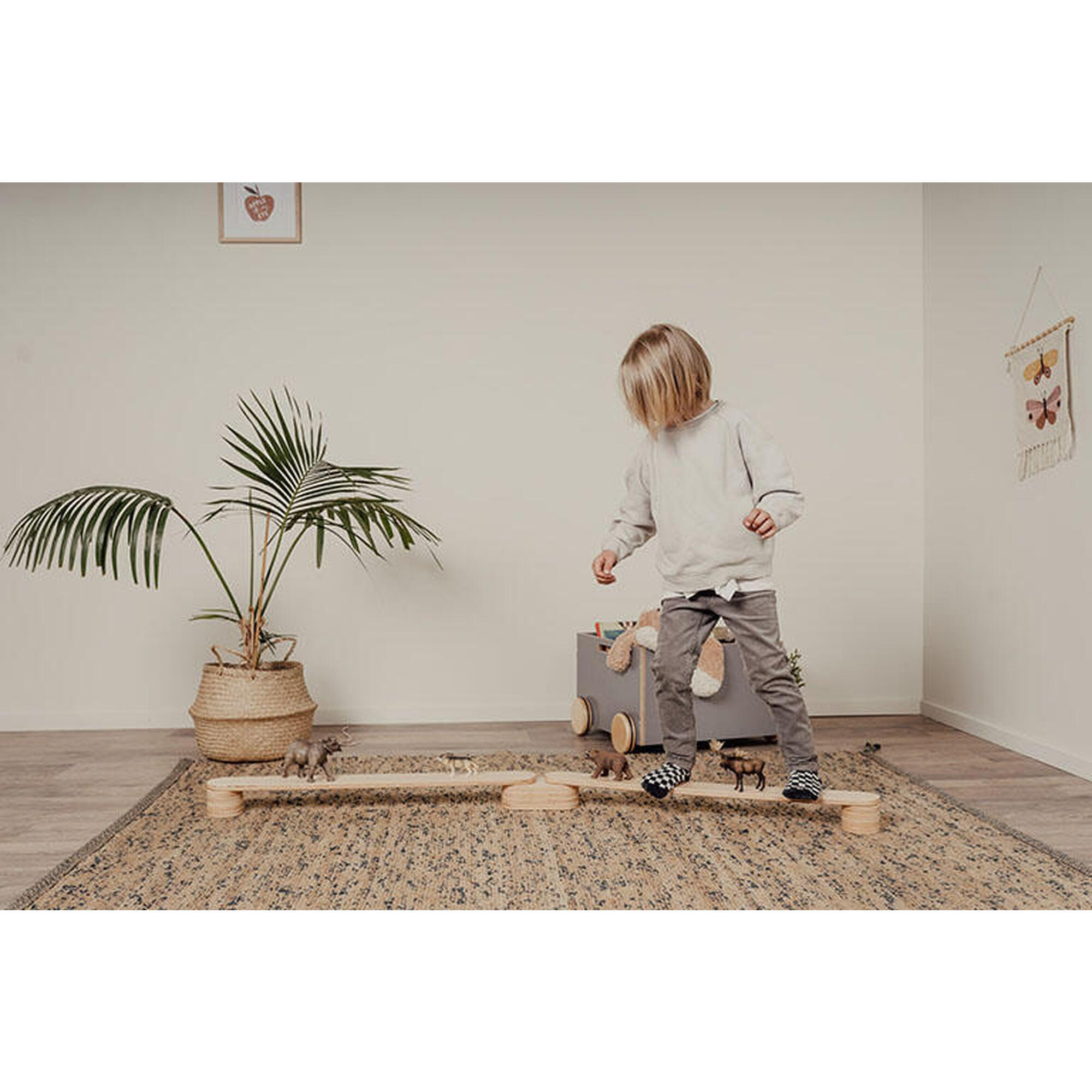 Kit de barra de equilibrio psicomotriz, juego de 6 barras 4/8