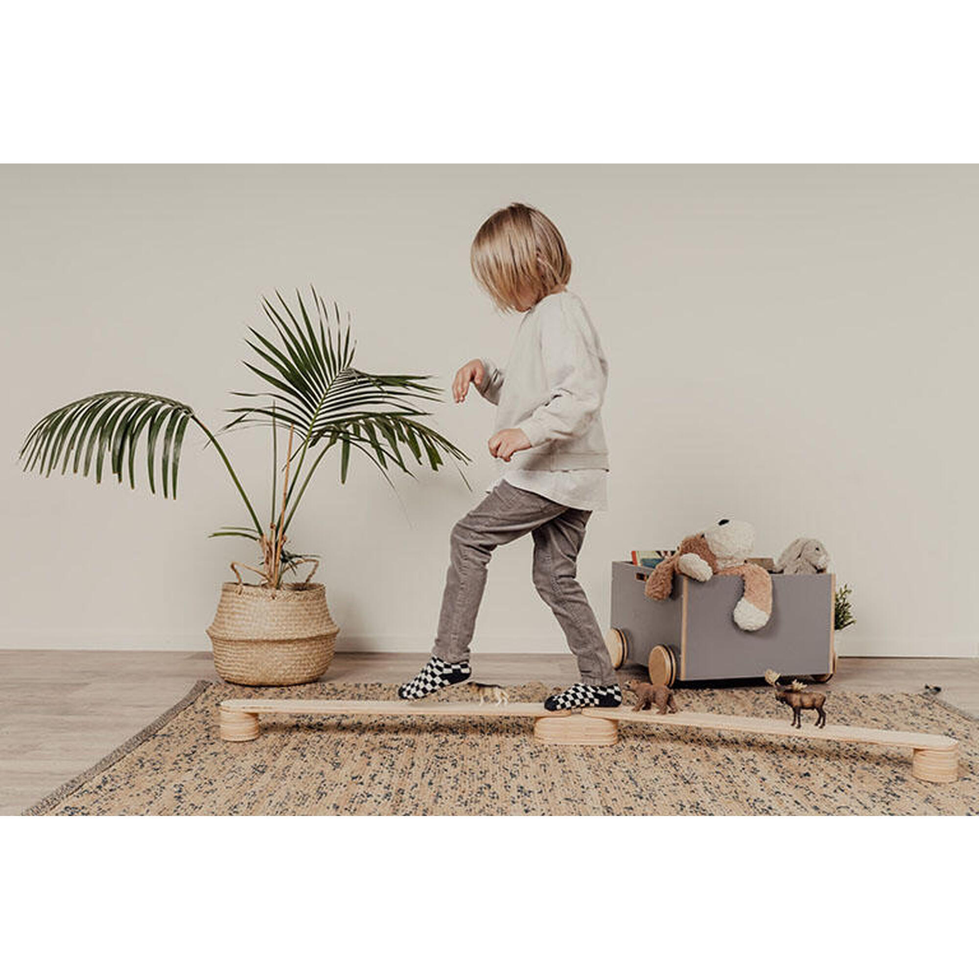 Kit de barra de equilibrio psicomotriz, juego de 6 barras 3/8
