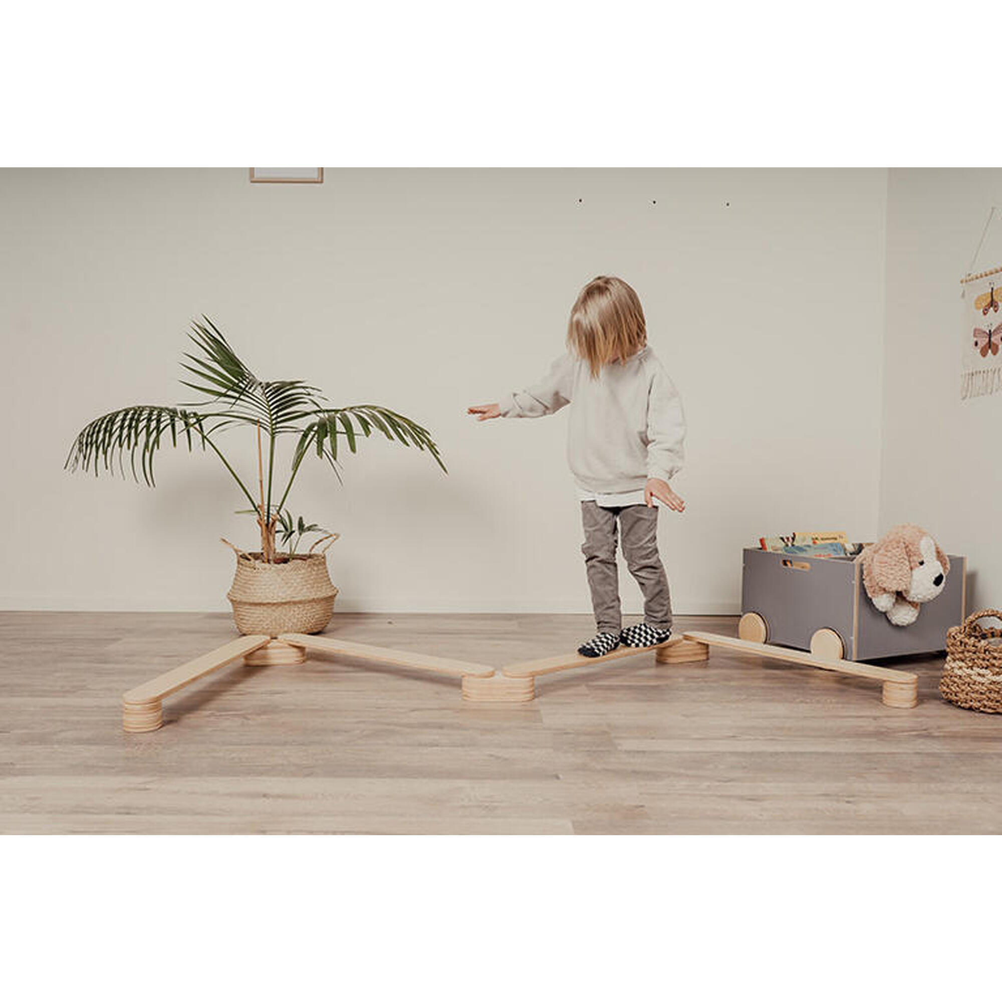 Kit de barra de equilibrio psicomotriz, juego de 6 barras 6/8
