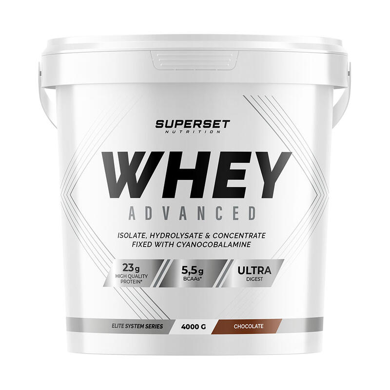 100% Whey Proteine Advanced (4kg) Chocolat - Shaker Offert |