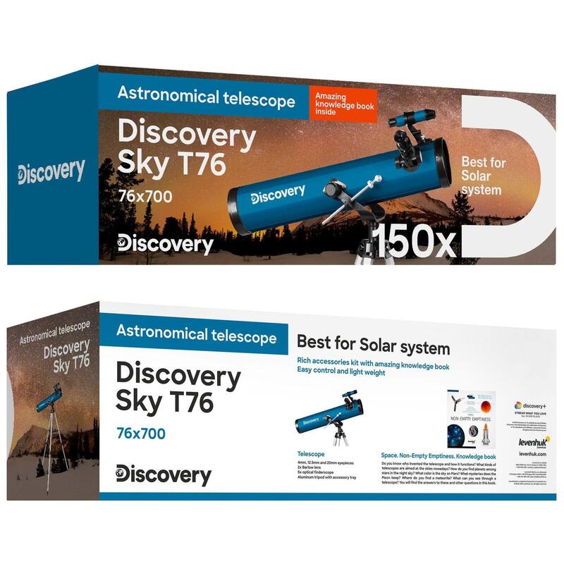 Telescópio com livro Sky T76 (EN) Discovery