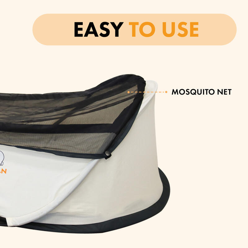 Infant Pop-Up BabyBox - Lit de camping - Moustiquaire pour bébé - Crème