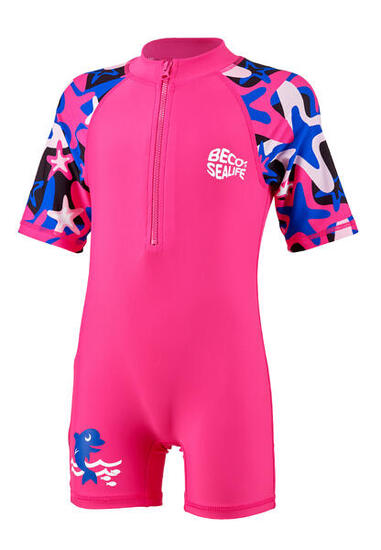 Beco-sealife® rashguard fille rose avec zip.
